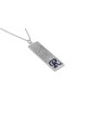 Rectangular Rough Finished Initial Pendant , Sterling Silver Family Ne