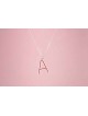 Fun and Stylish English Initial Necklace , Sterling Silver Family Neck