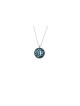 Enameled Rounded Stylish Initial Pendant , Colorful Name Necklaces , I