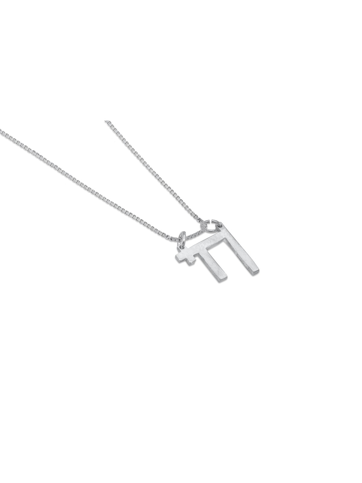 Stylish Sterling Silver Chai Pendant , Sterling Silver Family Necklace