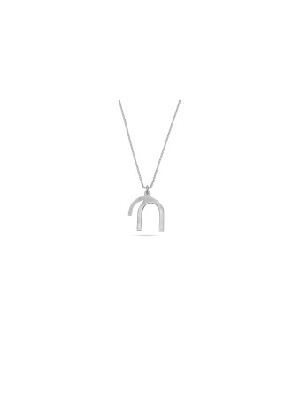 Hill-Shaped Chai Sterling Silver Necklace , Sterling Silver Family Nec