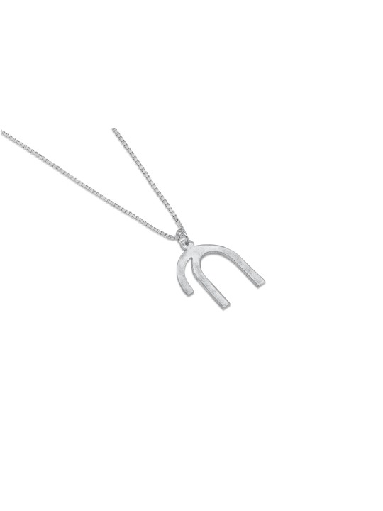 Hill-Shaped Chai Sterling Silver Necklace , Sterling Silver Family Nec