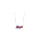 Sterling Silver Name Pendant with Enamel , Sterling Silver Family Neck
