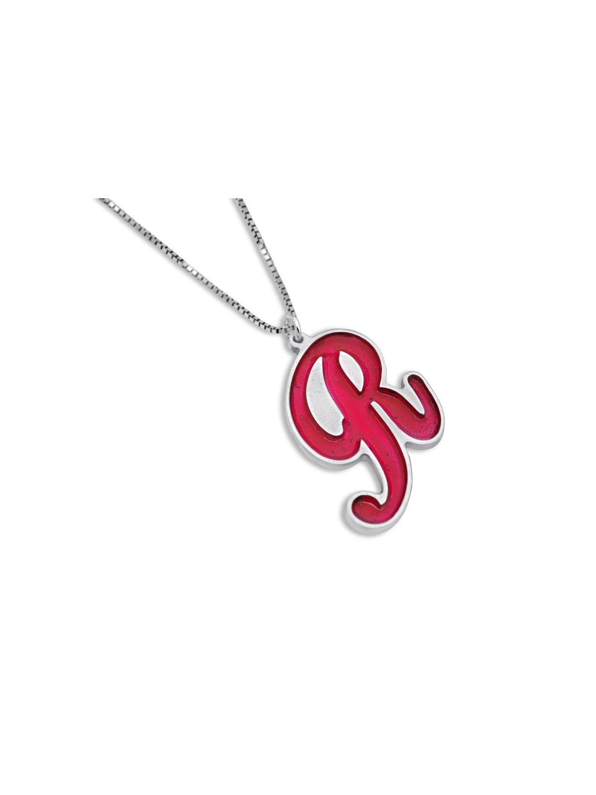 Cold Enamel Initial Stylish Pendant , Colorful Name Necklaces , Israel