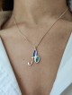 Cold Enamel Initial Stylish Pendant , Colorful Name Necklaces , Israel