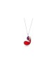 Initial Colorful External Enameled Pendant , Colorful Name Necklaces ,