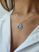 Initial Colorful External Enameled Pendant , Colorful Name Necklaces ,