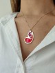 Initial Colorful External Enameled Pendant , Colorful Name Necklaces ,