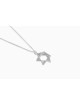 Modern Star of David Silver Charming Necklace , Sterling Silver Family