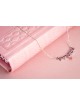Woman of Valor and Crystal Bead Necklace , Sterling Silver Family Neck