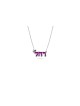 Classic Hebrew Name Necklace with Enamel , Colorful Name Necklaces , I
