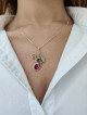 Colorful Enamel Stylish Initial Pendant , Colorful Name Necklaces , Is