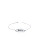 Silver Hebrew Name Bracelet with Enamel , Tu B'Av Gifts , Israeli Juda