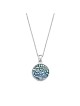 Large Blue and Teal Enamel Solid Sterling Silver S , Verses and Blessi