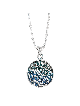 Large Blue and Teal Enamel Solid Sterling Silver S , Verses and Blessi