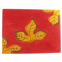 Rectangular Placemat Red Leaves by Kakadu Art | Table Decorations