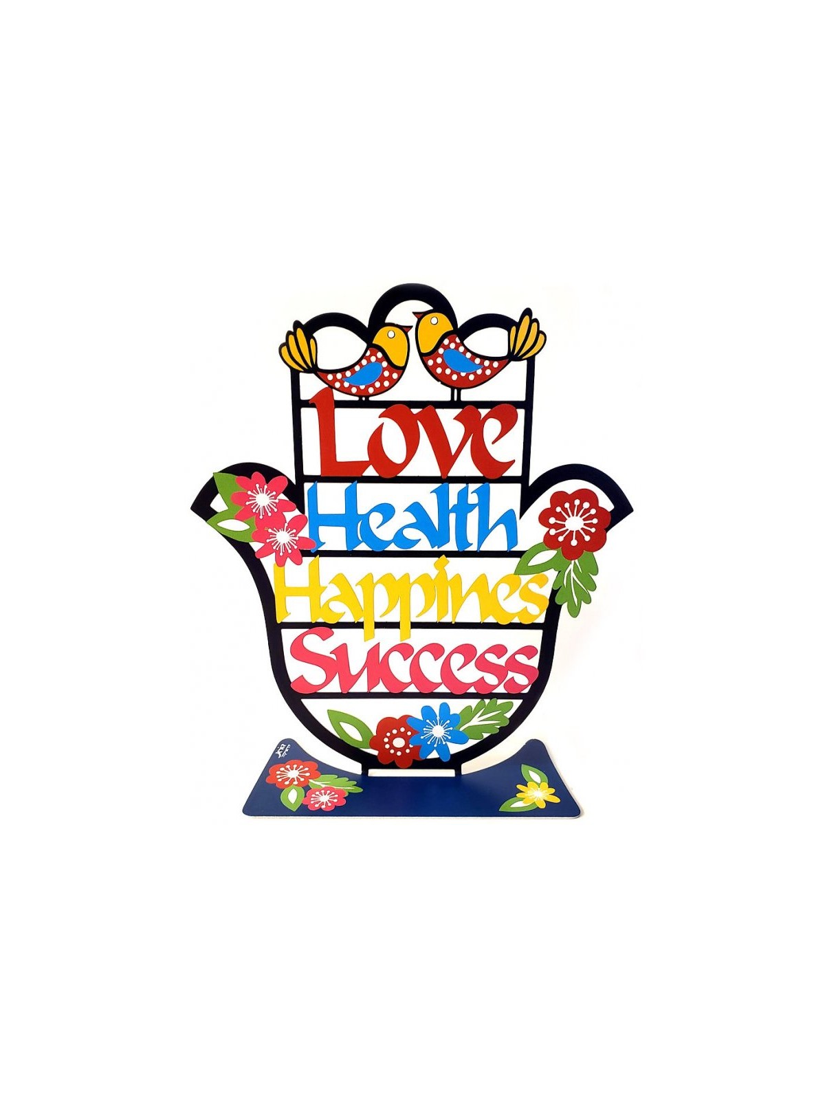 Dorit Judaica Colorful Table Sculpture Hamsa Blessing... | Metal Hamsa