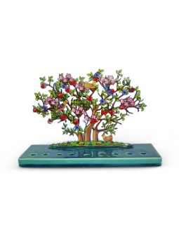 Kids Colourful Tree Of Life Hanukkah Menorah Natur , Colorful Hanukkah