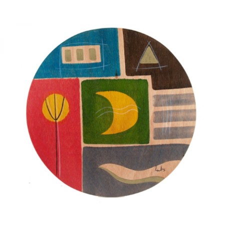 Round Placemat Yellow Moon by Kakadu Art | Table Decorations
