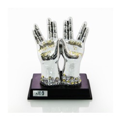 Silver Plated with Gold Accents Figurine on Wood Base H... | Figurines