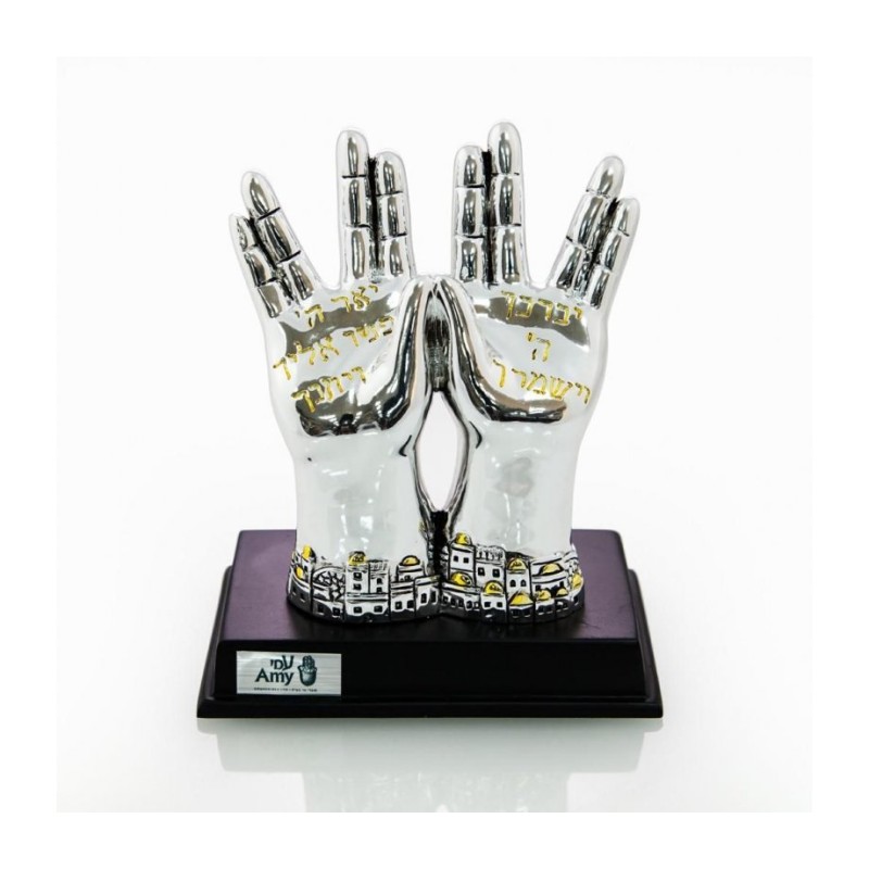 Silver Plated with Gold Accents Figurine on Wood Base H... | Figurines