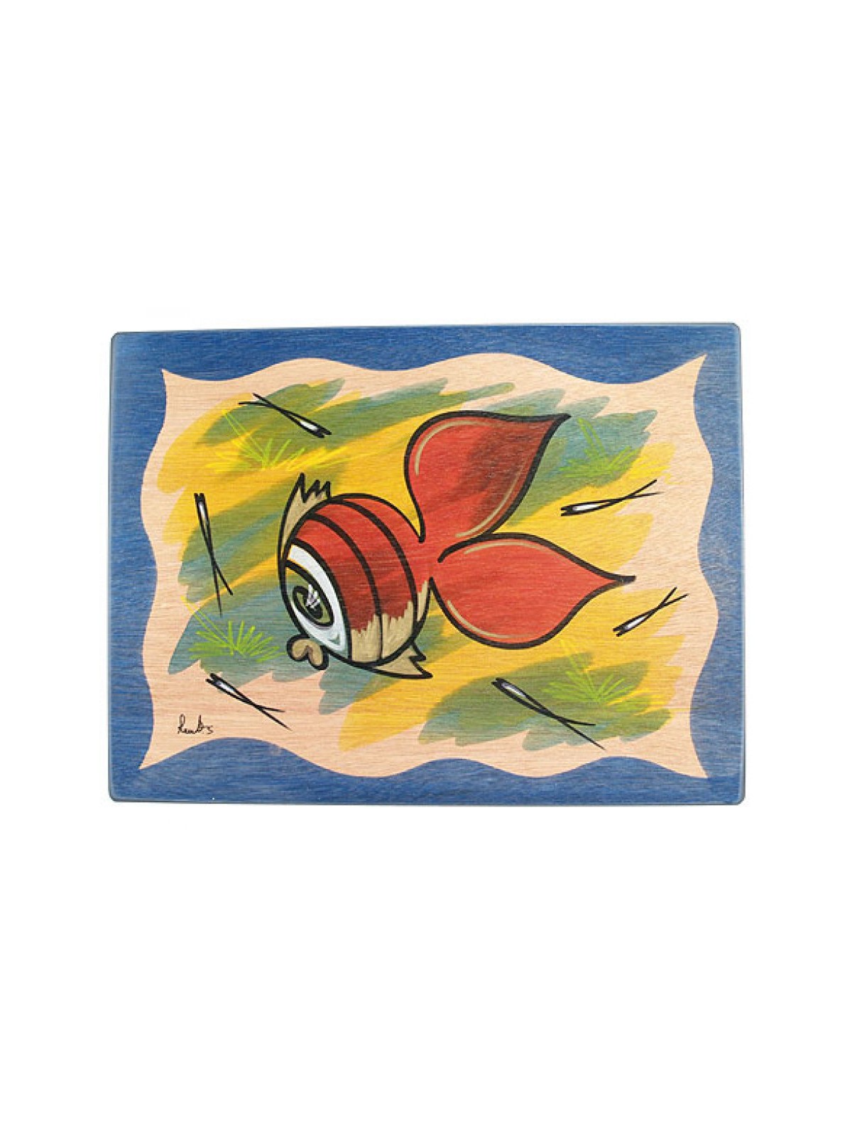 Wood Place Mat with Fish by Kakadu | Table Decorations