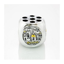 Pen Holder Silver Plated with Gold Accents Jeru... | Table Decorations