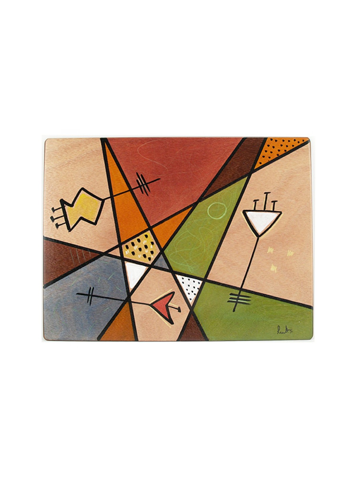 Rectangular Placemat Earth by Kakadu Art | Table Decorations