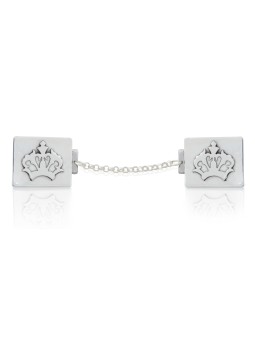 Extraordinary Crown Silver Tallit Clips , Tallit Clips , Israeli Judai