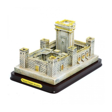 Sculpture Second Temple Plaqué Argent avec Teintes Or | Figurines