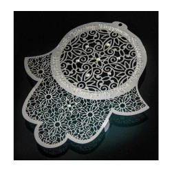 Dorit Judaica Wall Hamsa with Business Blessings Lace... | Hamsa Hands