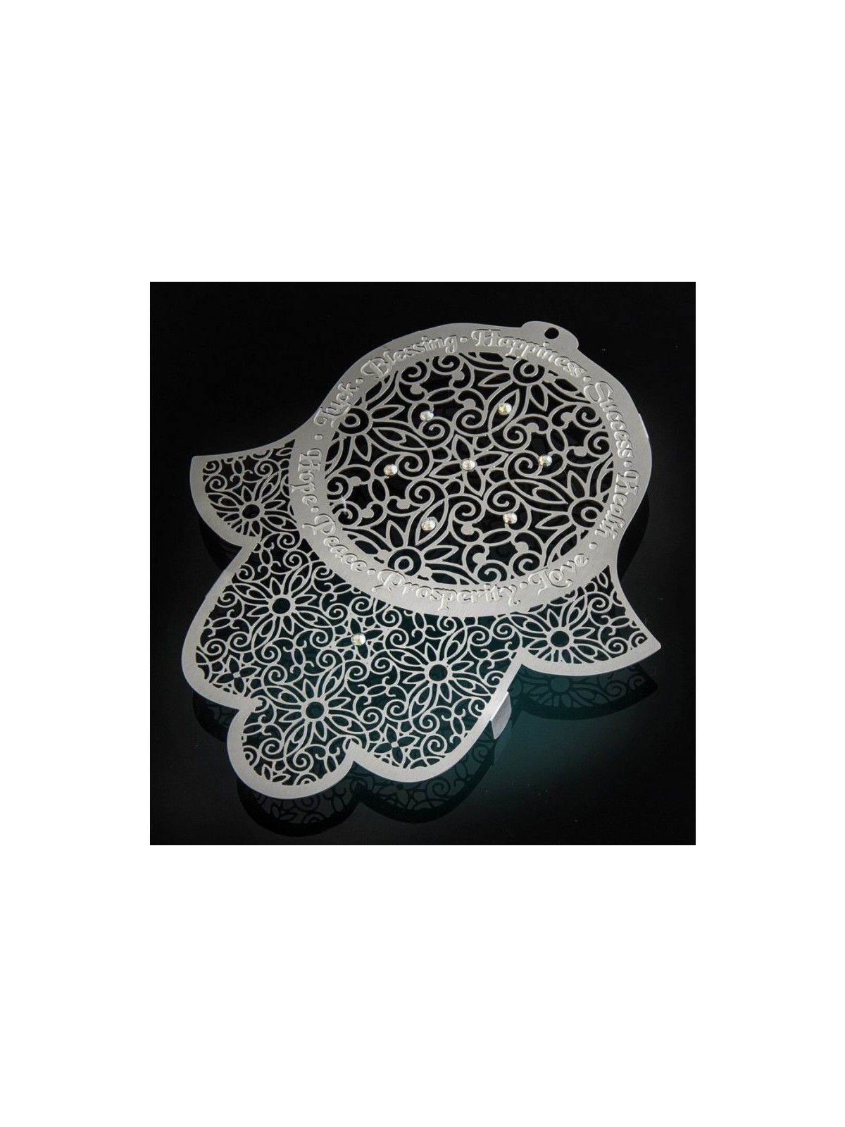 Dorit Judaica Wall Hamsa with Business Blessings Lace... | Hamsa Hands