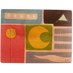 Rectangular Placemat Yellow Moon by Kakadu Art | Table Decorations