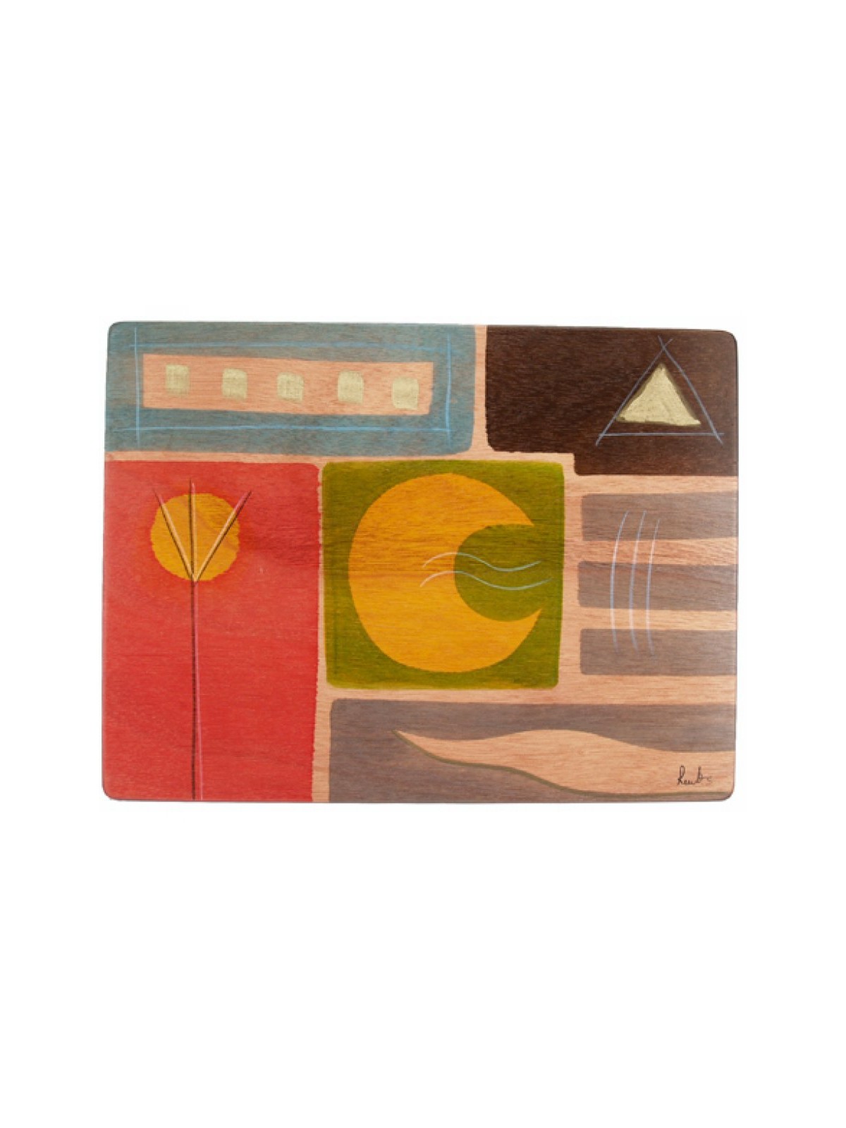 Rectangular Placemat Yellow Moon by Kakadu Art | Table Decorations