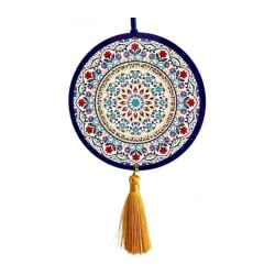 Dorit Judaica Wood Wall Plaque with Tassel... | Wall Hangings by Dorit