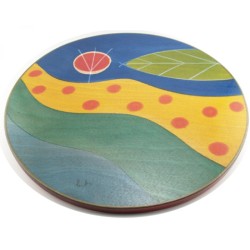 Handcrafted Wood Lazy Susan Stream of Life Desi... | Table Decorations