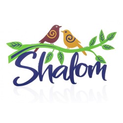 Dorit Judaica Plaque murale colorée Shalom... | Lettres flottantes par Dorit