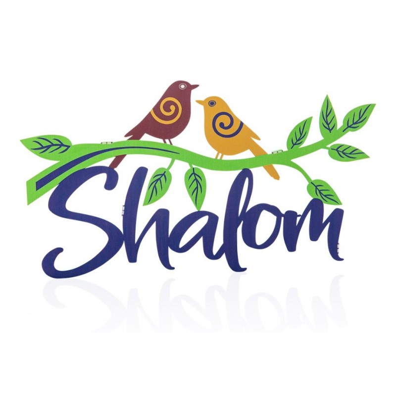 Dorit Judaica Colorful Shalom Wall Plaq... | Floating Letters by Dorit