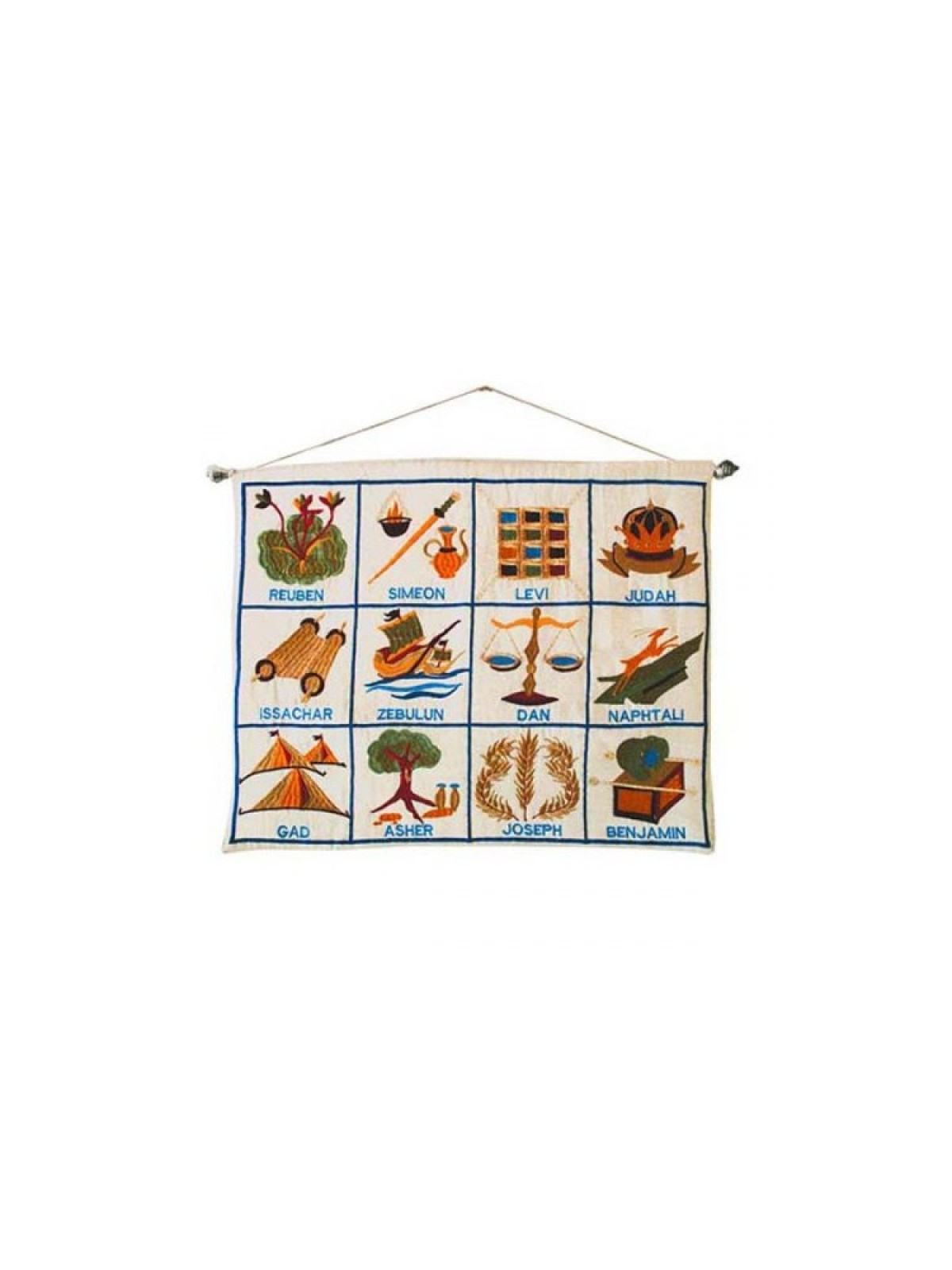 Yair Emanuel Embroidered Wall Hanging of... | Wall Hangings by Emanuel