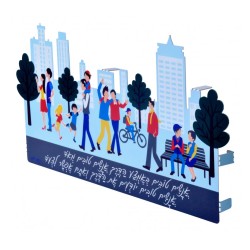 Dorit Judaica Wall Hanging Sculpture City ... | Wall Hangings by Dorit