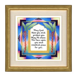 Dvora Black Wall Hanging Hand Finished Aaronic Blessi... | Dvora Black