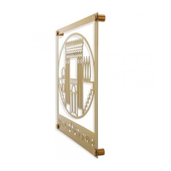 Dorit Judaica Gold Wall Plaque Temple I... | Floating Letters by Dorit