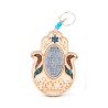 Wood Hamsa for Wall with Hebrew Home Blessing Semi ... | Home Blessing