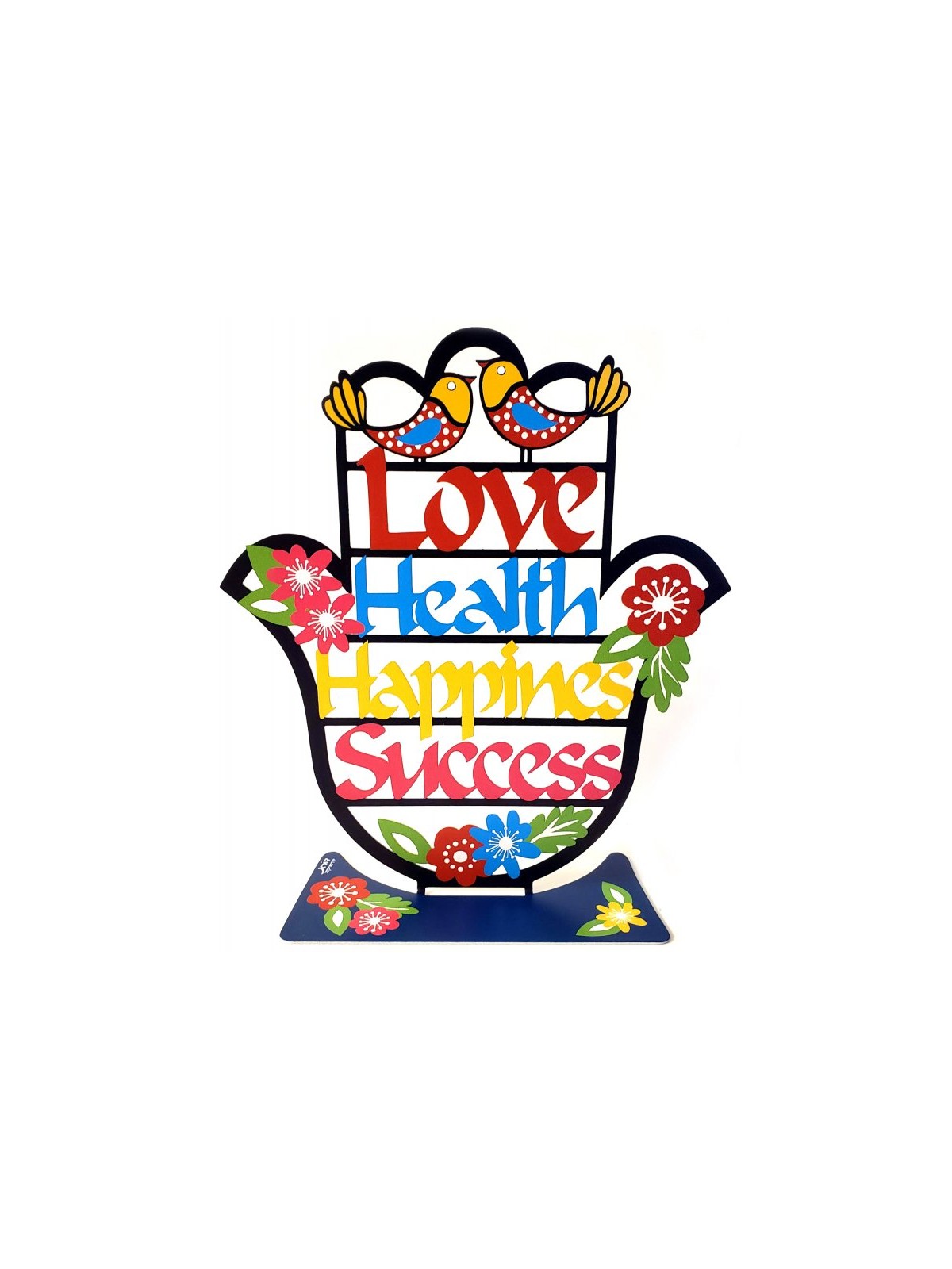 Dorit Judaica Colorful Table Sculpture Hamsa Blessing... | Metal Hamsa