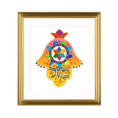 Dvora Black Oriental Hamsa in Yellow Mazal in... | Kids Games and Toys