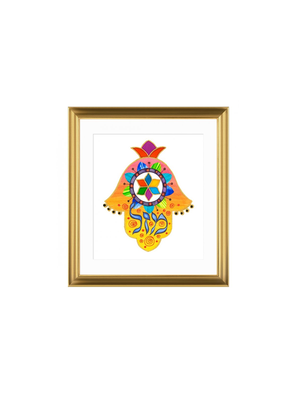 Dvora Black Oriental Hamsa in Yellow Mazal in... | Kids Games and Toys
