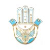 White and Blue Dove Hamsa by Ester Shahaf | Hamsa Hands