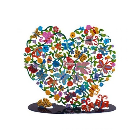 Yair Emanuel Large Hand Painted Heart on Stand ... | Table Decorations