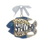 Gleaming Wall Decoration Fish with Shalom and Star ... | Wall Hangings