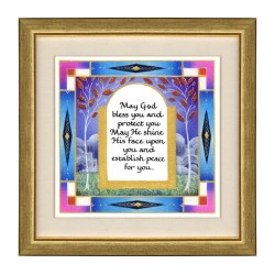 Dvora Black Aaronic Blessing Hand Finished Print Jeru... | Dvora Black